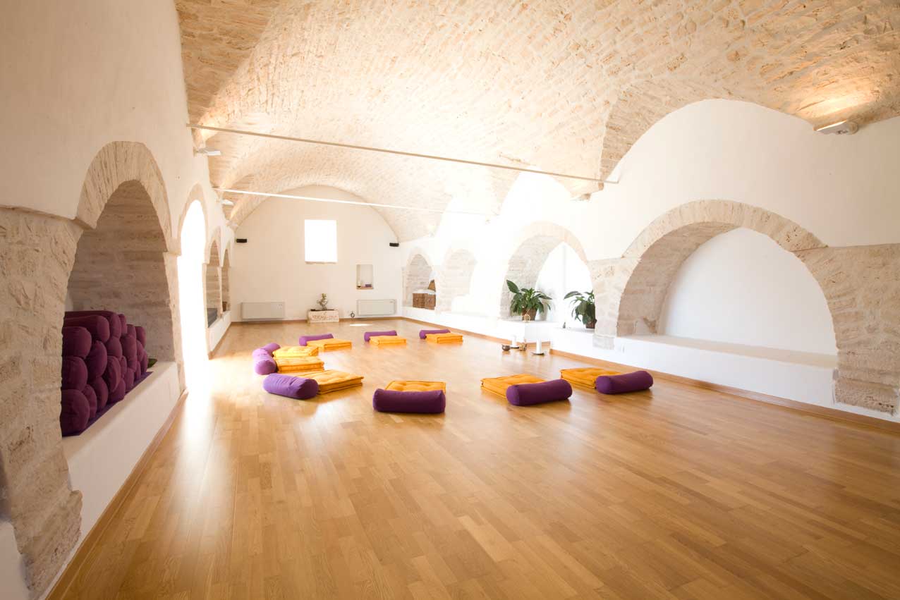 Vaulted yoga studio