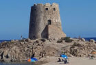 Tower on the beach at Galanias, Sardinia
