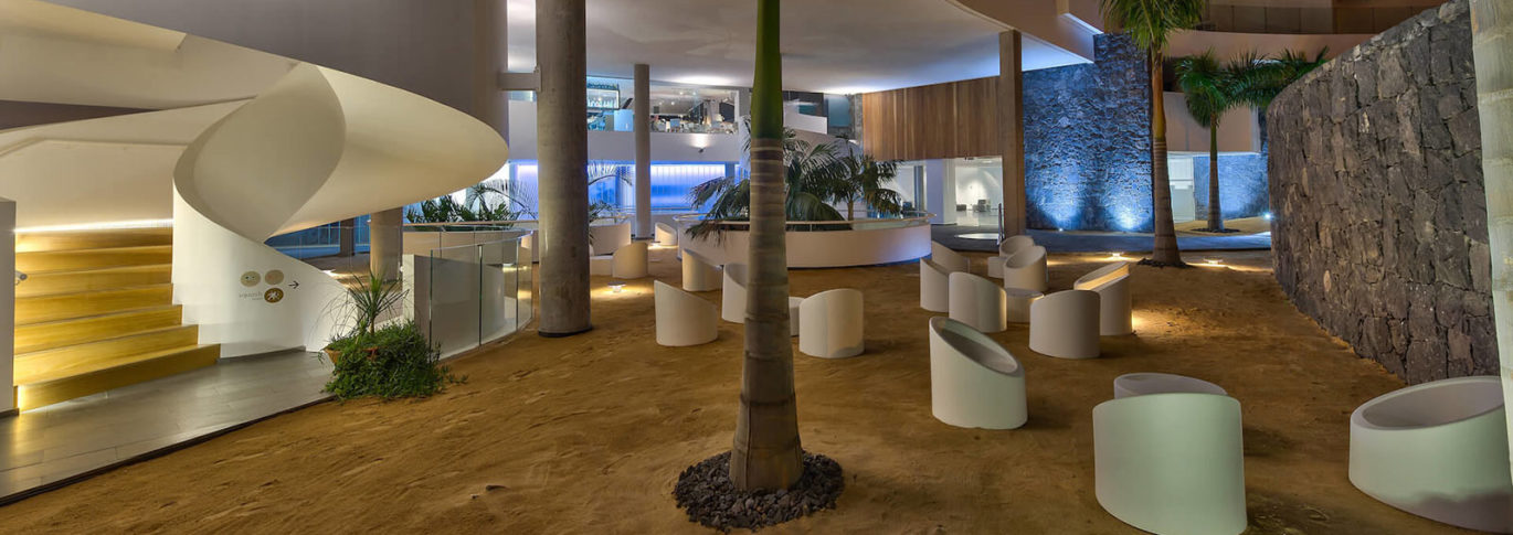 Entrance Hall Night at Baobab Suite Tenerife